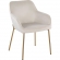 Daniella Dining Chair in Cream Velvet & Gold Steel (Set of 2)